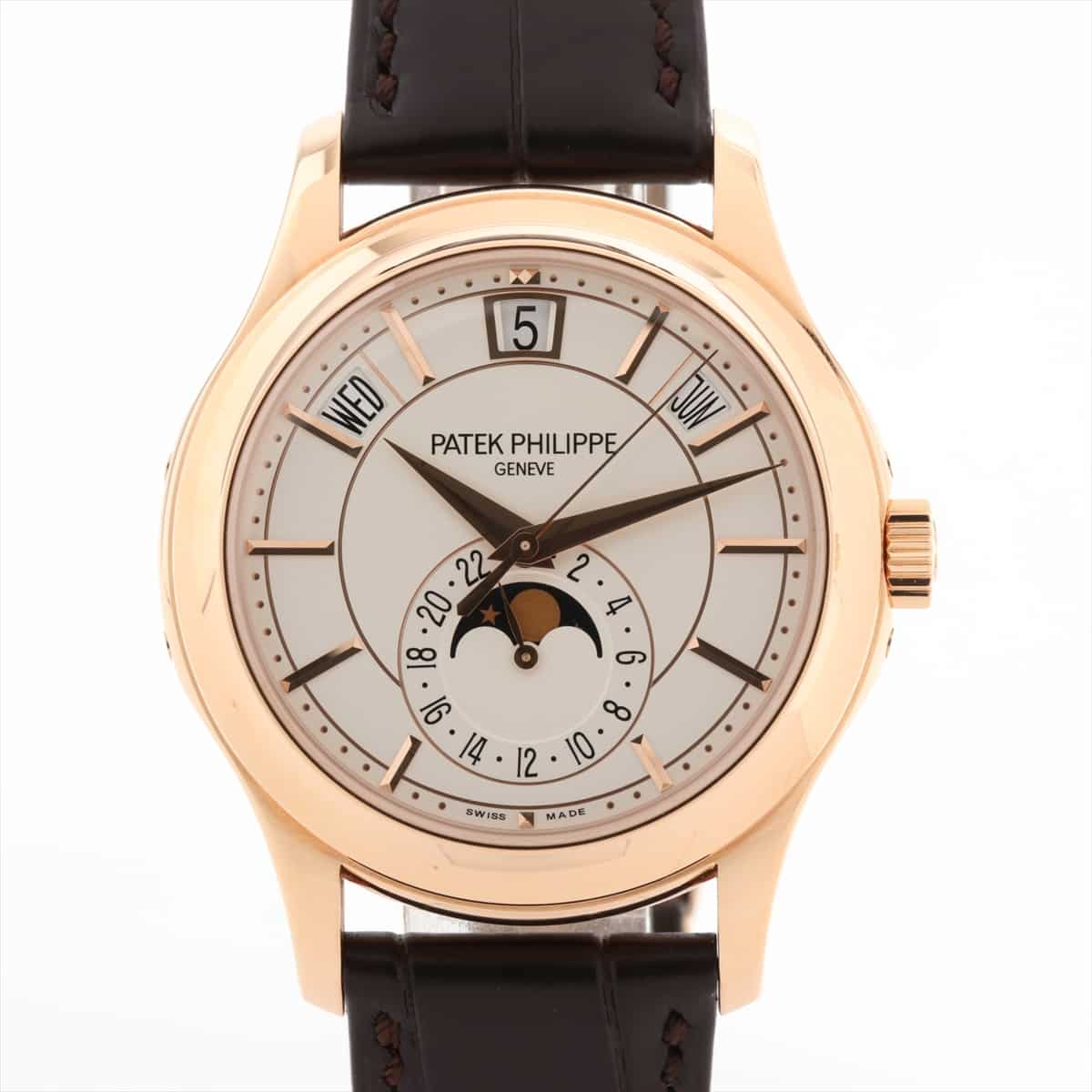 Patek Philippe Annual Calendar Complicaion 5205R-001 750 & leather AT White-Face
