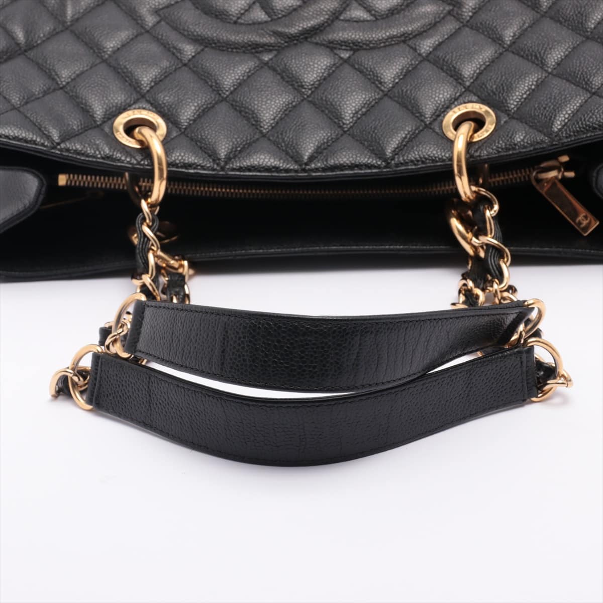 Chanel GST Caviarskin Chain tote bag Black Gold Metal fittings 18XXXXXX