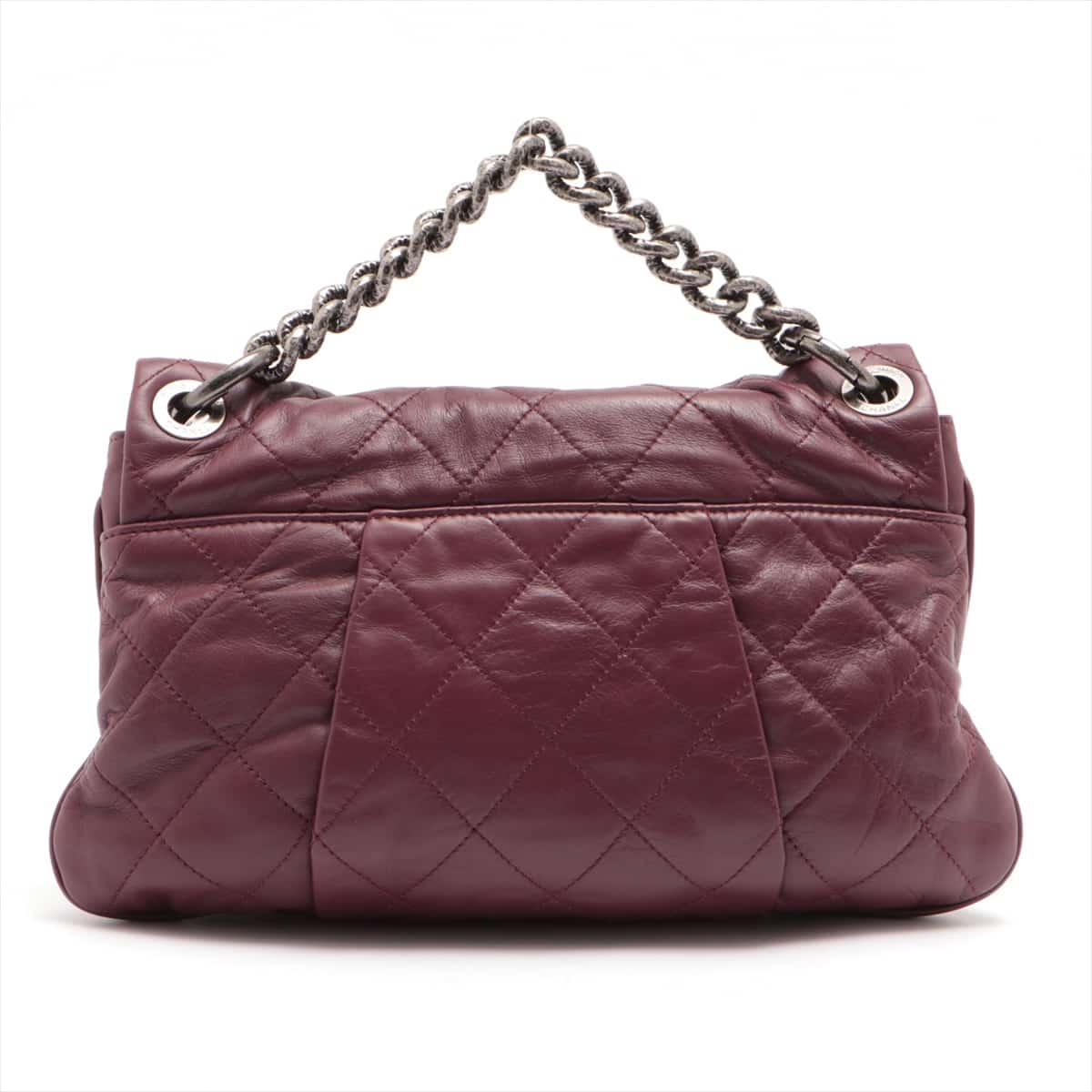 Chanel Matelasse Lambskin 2way handbag Bordeaux Silver Metal fittings 16XXXXXX