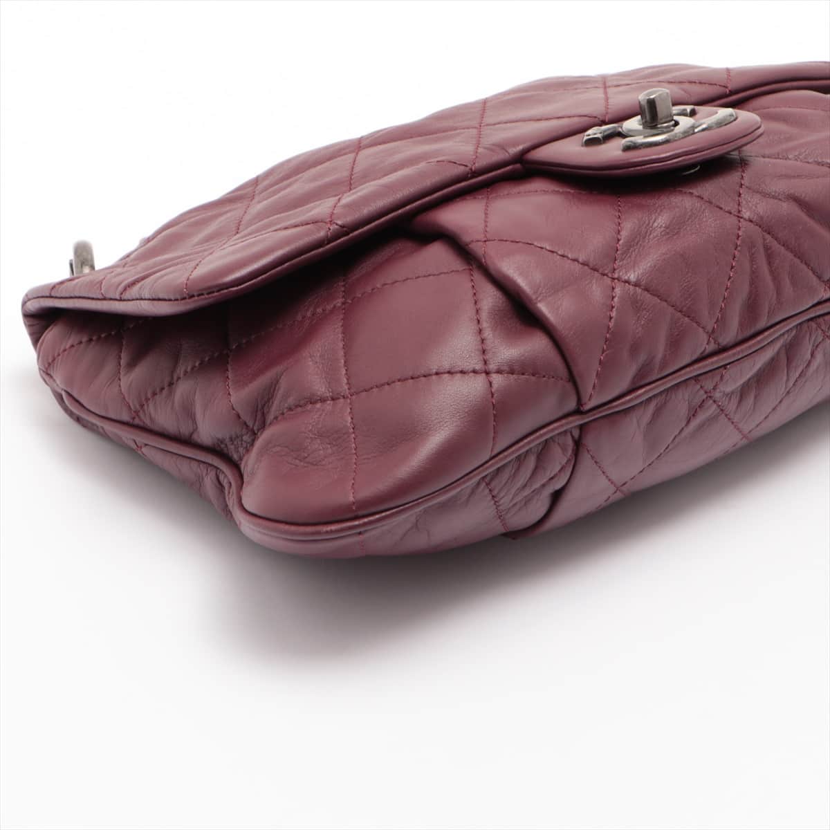 Chanel Matelasse Lambskin 2way handbag Bordeaux Silver Metal fittings 16XXXXXX