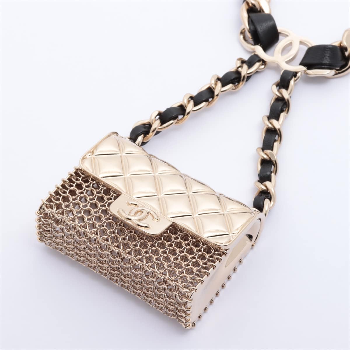Chanel Coco Mark Matelasse B21S Chain belt GP & leather Black×Gold Bag motif