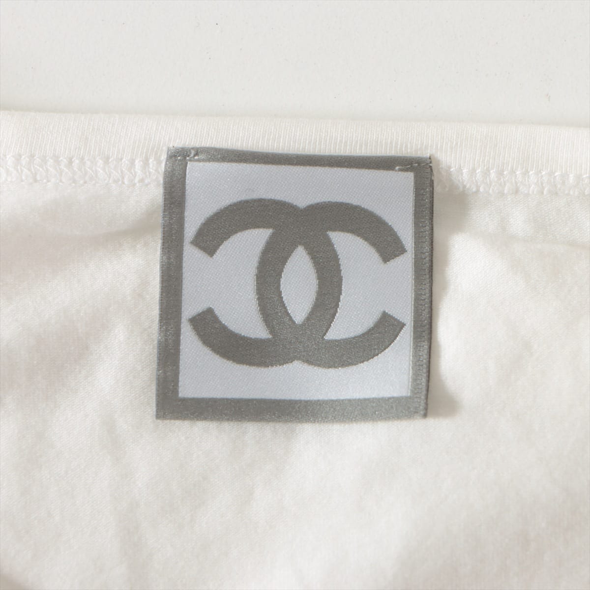 Chanel Sports 07P Cotton T-shirt 38 Ladies' White  Coco Mark