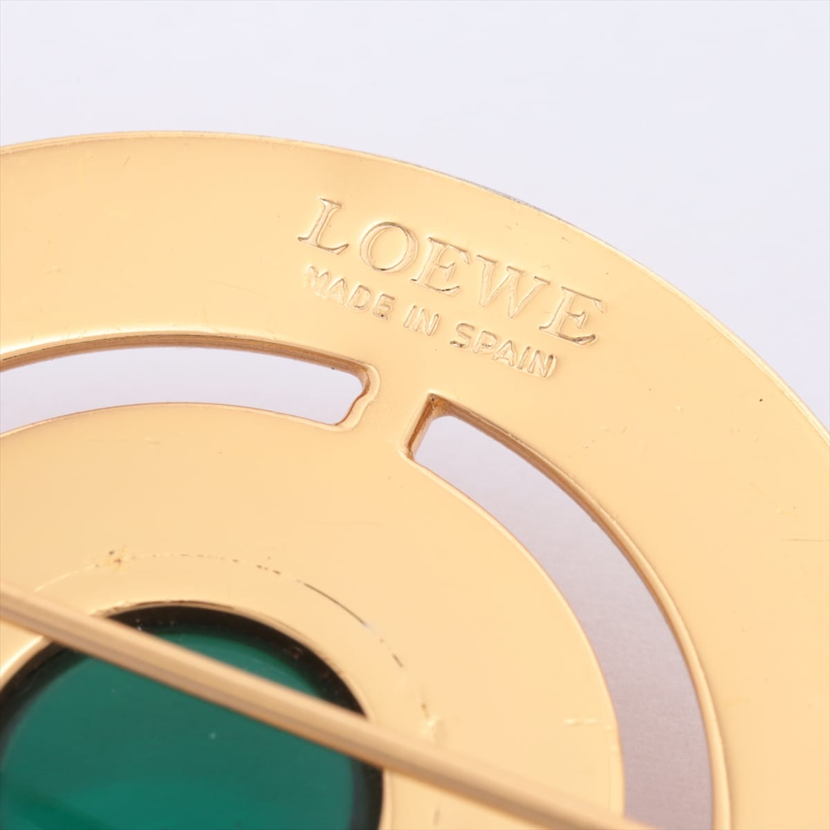 Loewe Brooch GP Gold Color stone