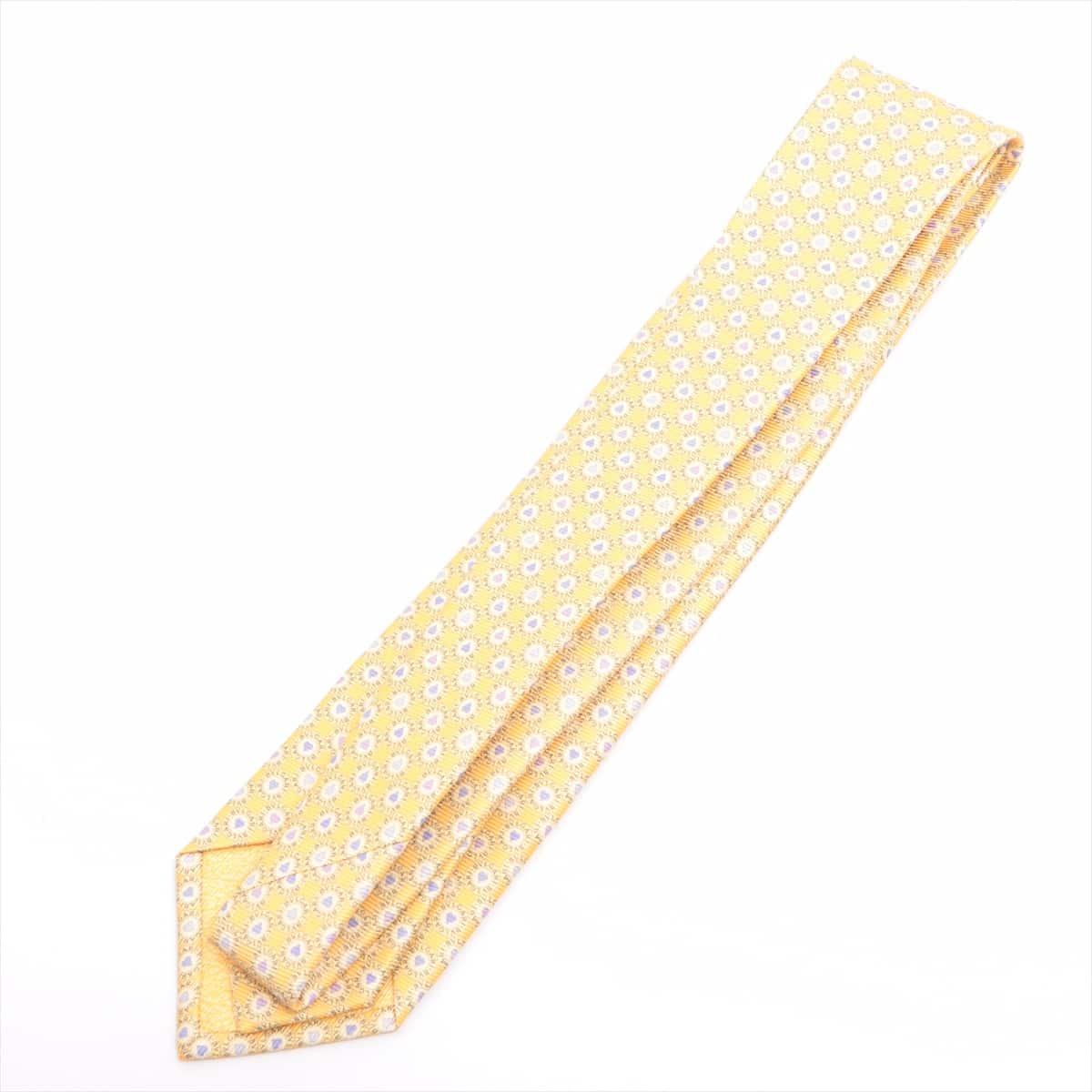 Bvlgari Necktie Silk Yellow Some wear hearts