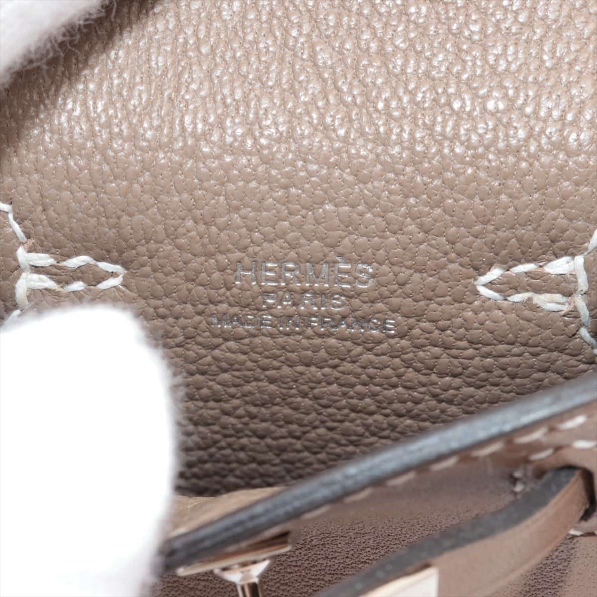 Hermès Micro KELLY D stamp: 2019 Charm Leather Brown With twilly