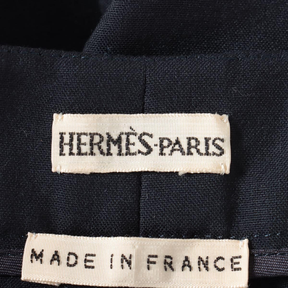 Hermès Wool Slacks 42 Ladies' Navy blue  Margiela