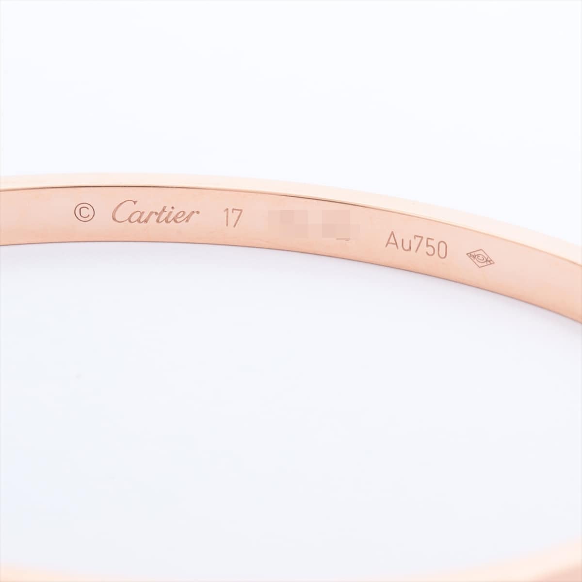Cartier Love SM half diamond Bracelet 750 PG 18.7g 17 With screwdriver