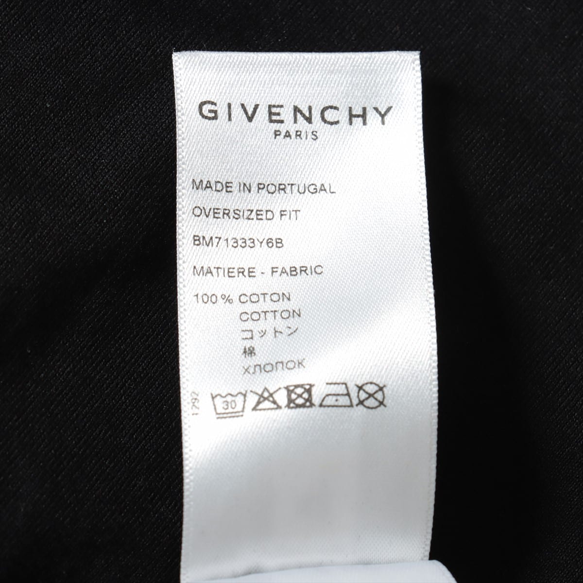 Givenchy Cotton T-shirt XS Men's Black  Logo