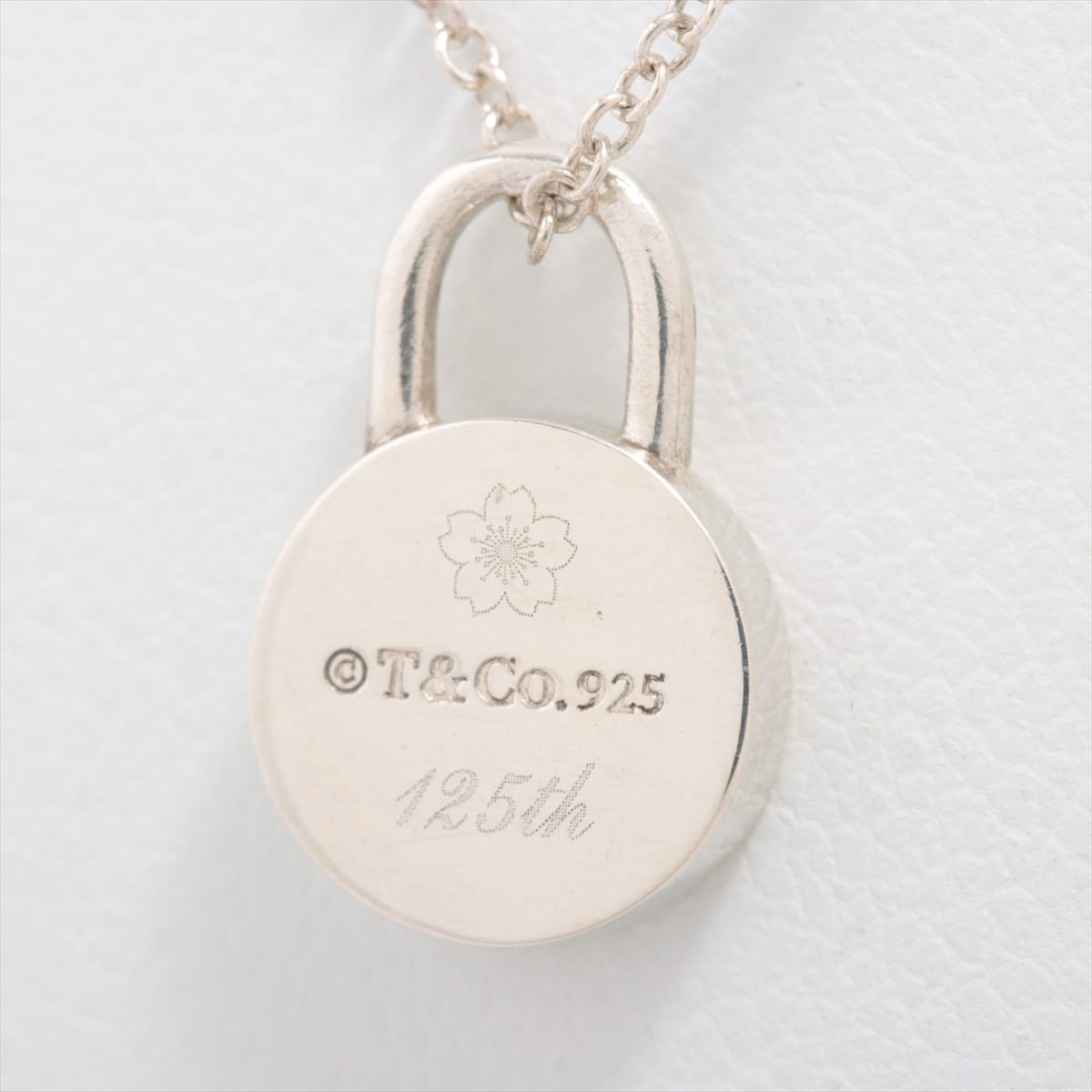 Tiffany 1837 Lock Necklace 925 2.6g Silver diamond necklace