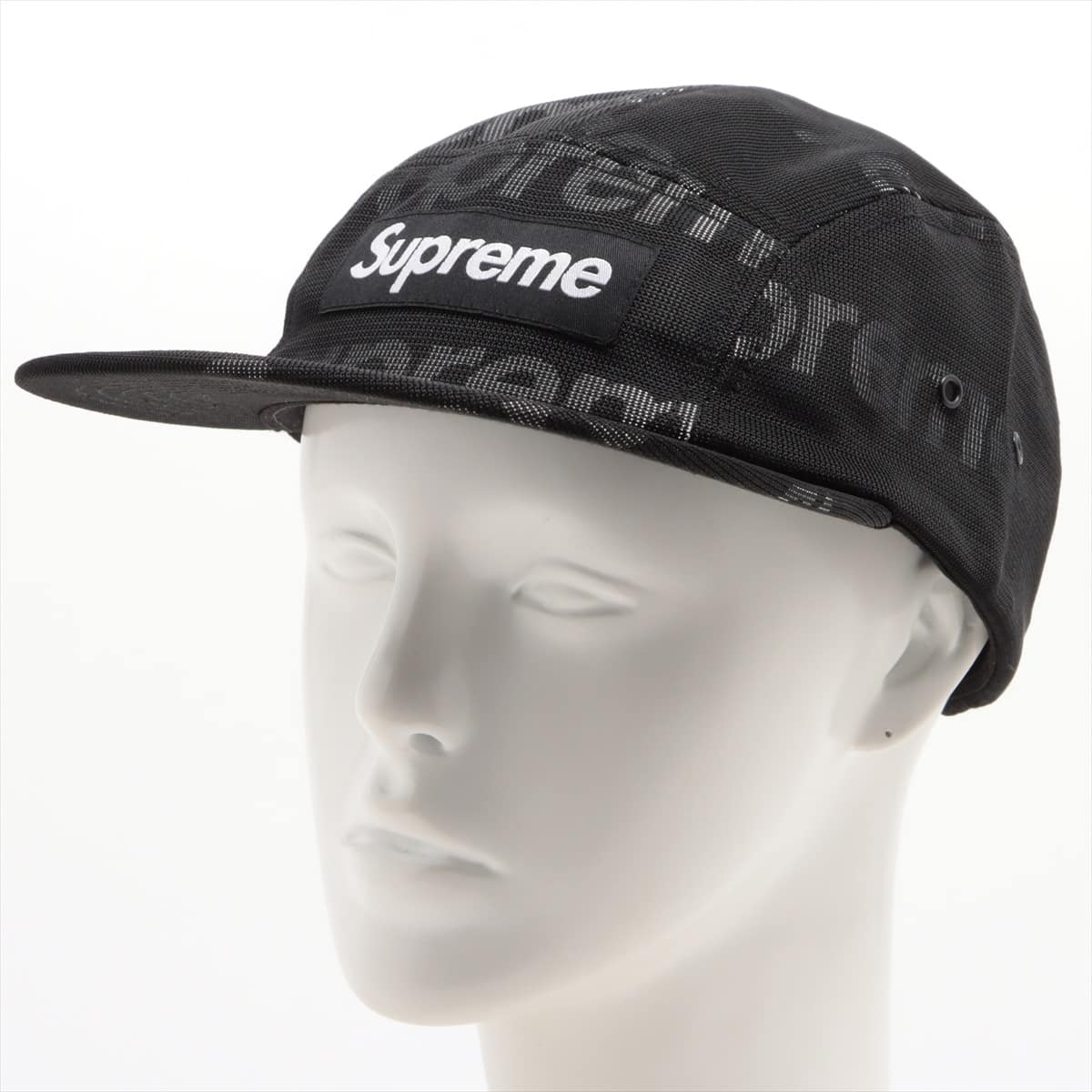 Supreme Box logo Cap Polyester & nylon Black LENTICULAR LOGO CAMP