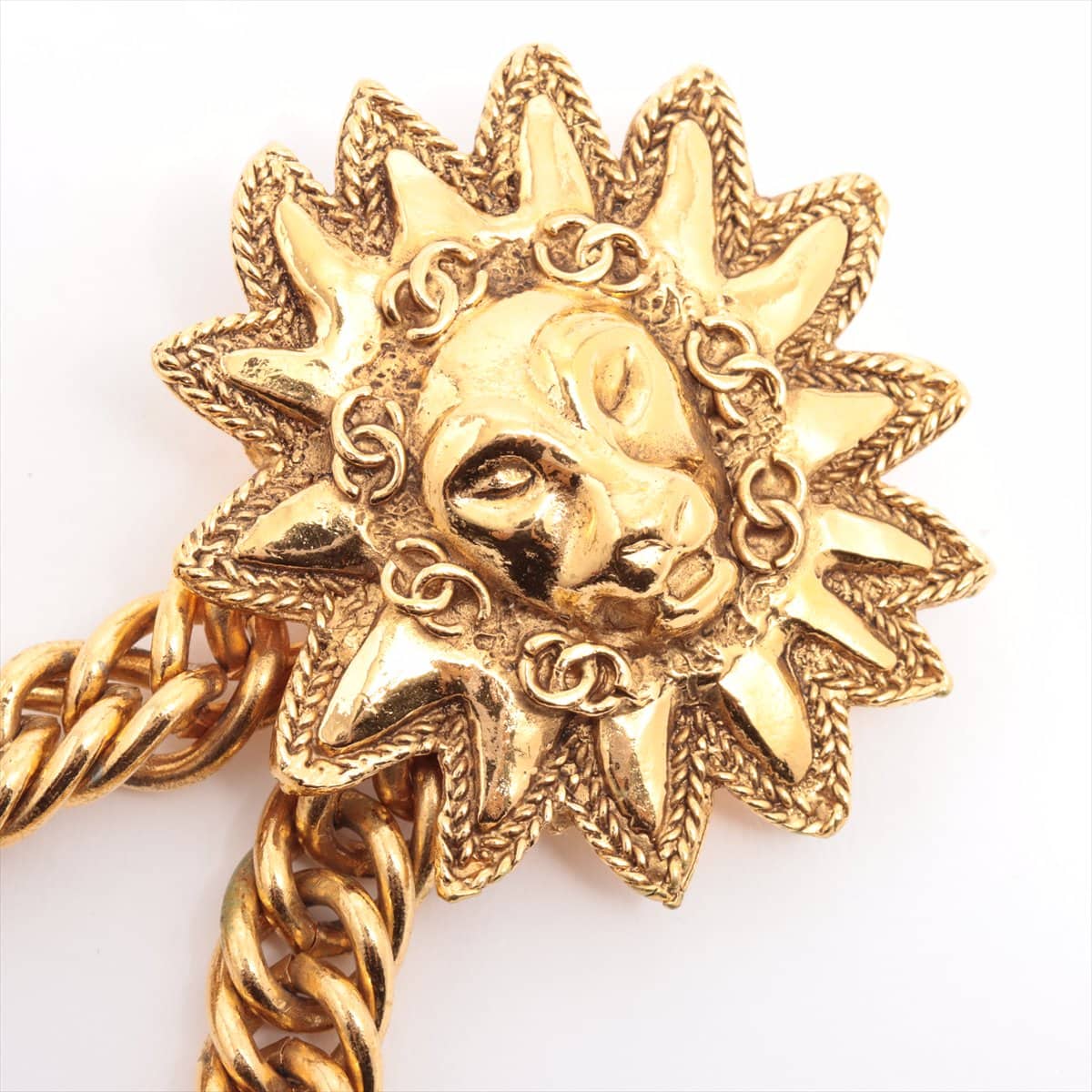 Chanel Lion Head Chain belt GP Gold