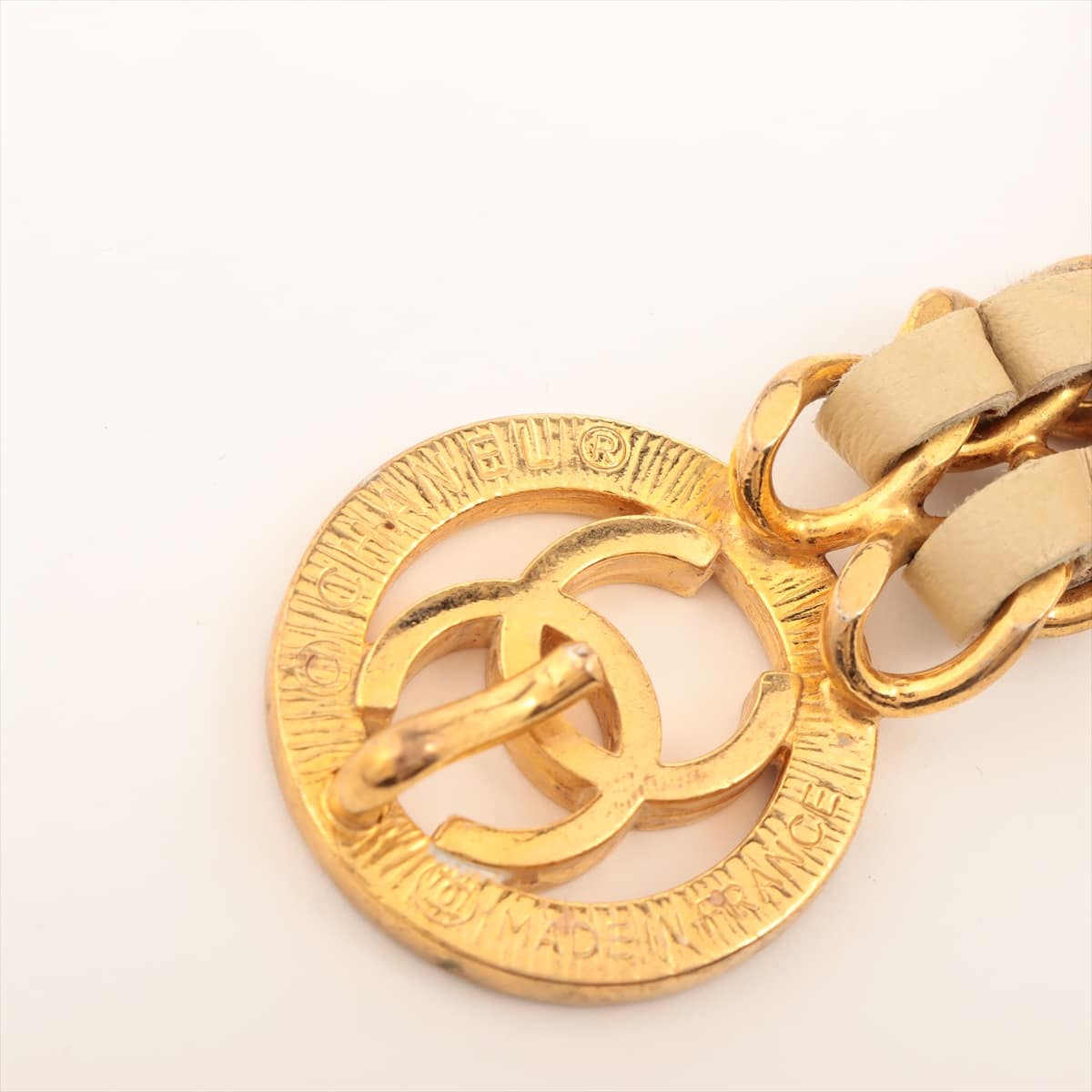Chanel Coco Mark Chain belt GP Ivory Double chain