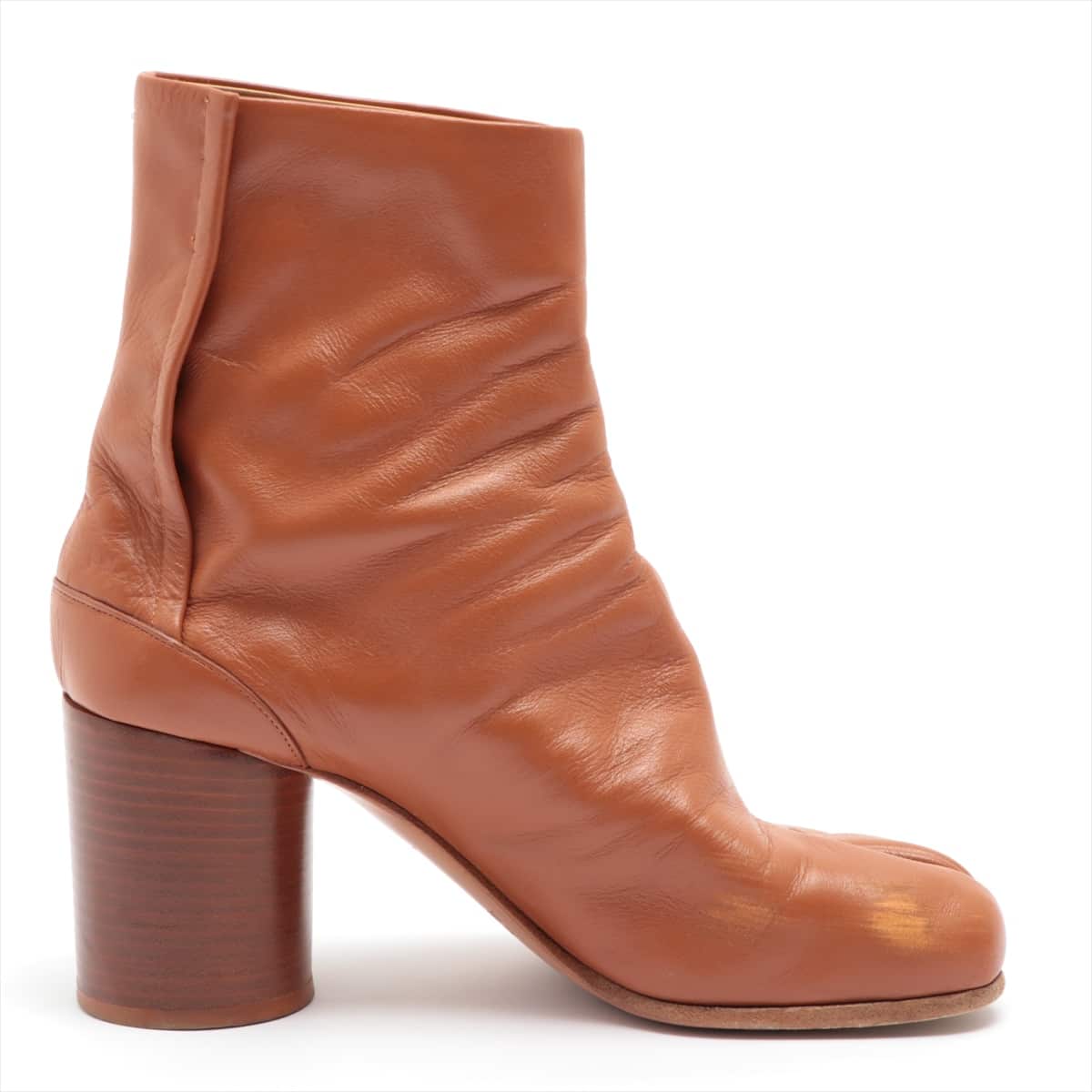 Maison Margiela TABI Leather Short Boots 38 Ladies' Brown ?