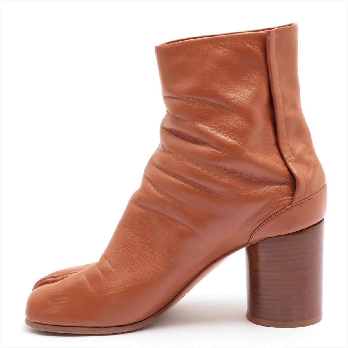 Maison Margiela TABI Leather Short Boots 38 Ladies' Brown ?