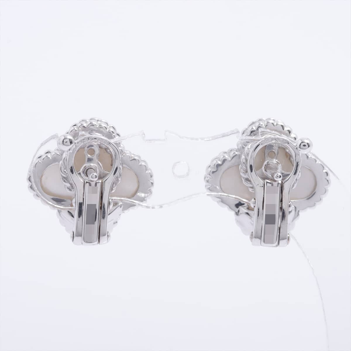 Van Cleef & Arpels Vintage Alhambra shells Piercing jewelry 750 WG 7.9g