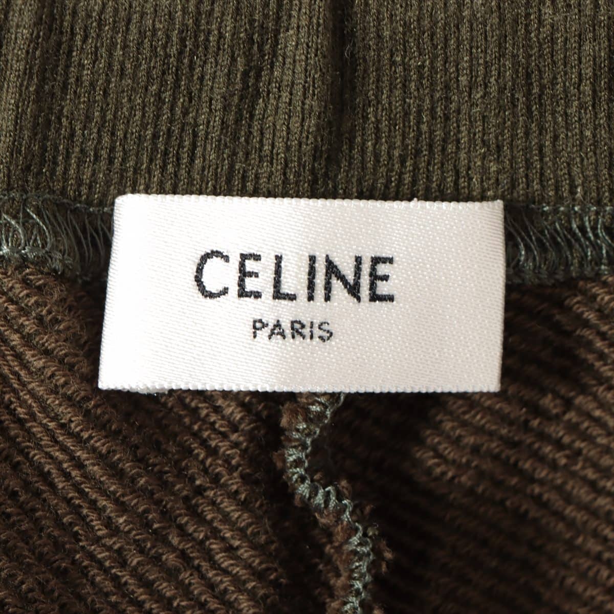 CELINE Cotton x Cashmere Sweatpants L Ladies' Khaki  2Z086450I C print
