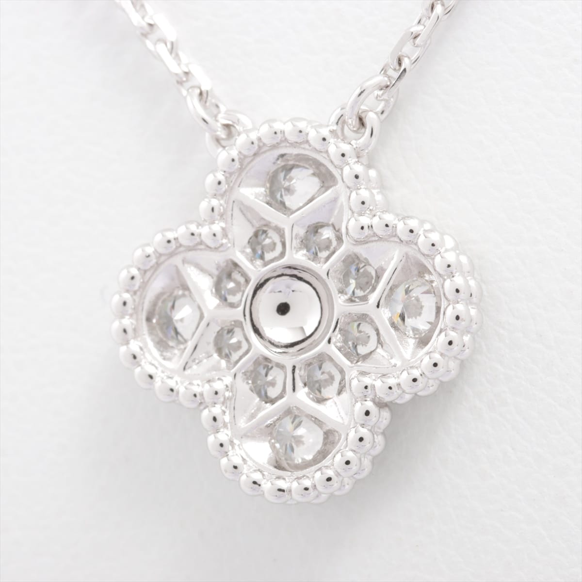 Van Cleef & Arpels Vintage Alhambra diamond Necklace 750WG 6.0g