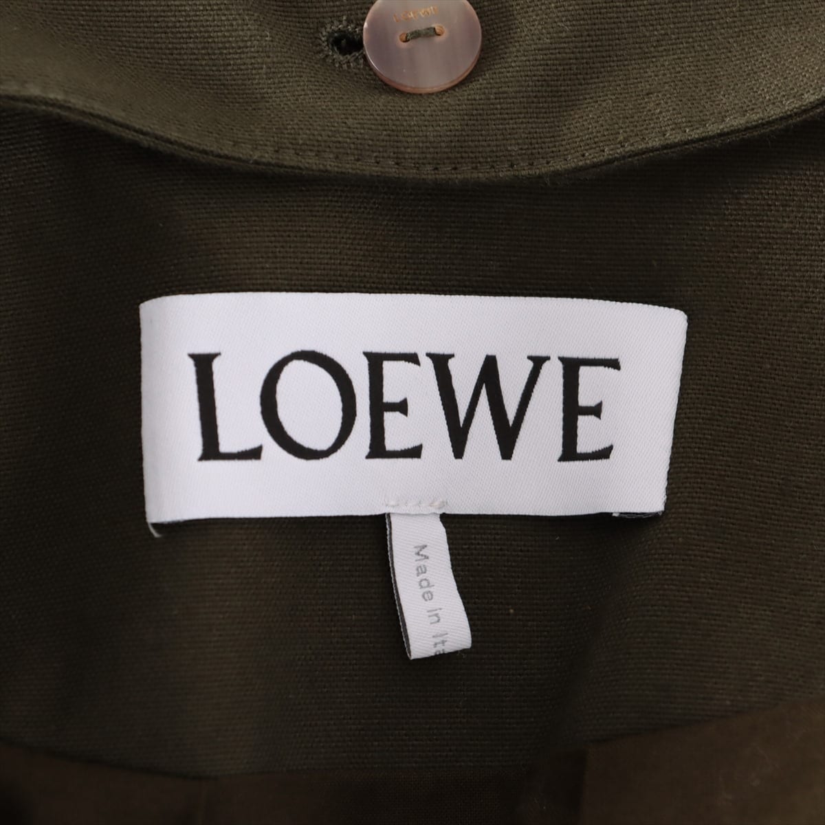 Loewe Cotton Short coat 36 Ladies' Khaki  Removable collar