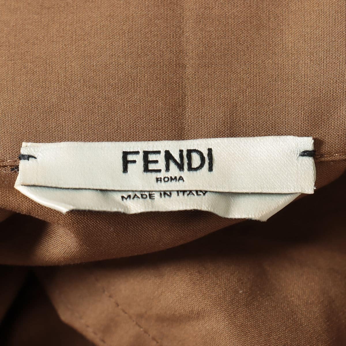 Fendi 19-year Cotton Shirt dress 36 Ladies' Brown