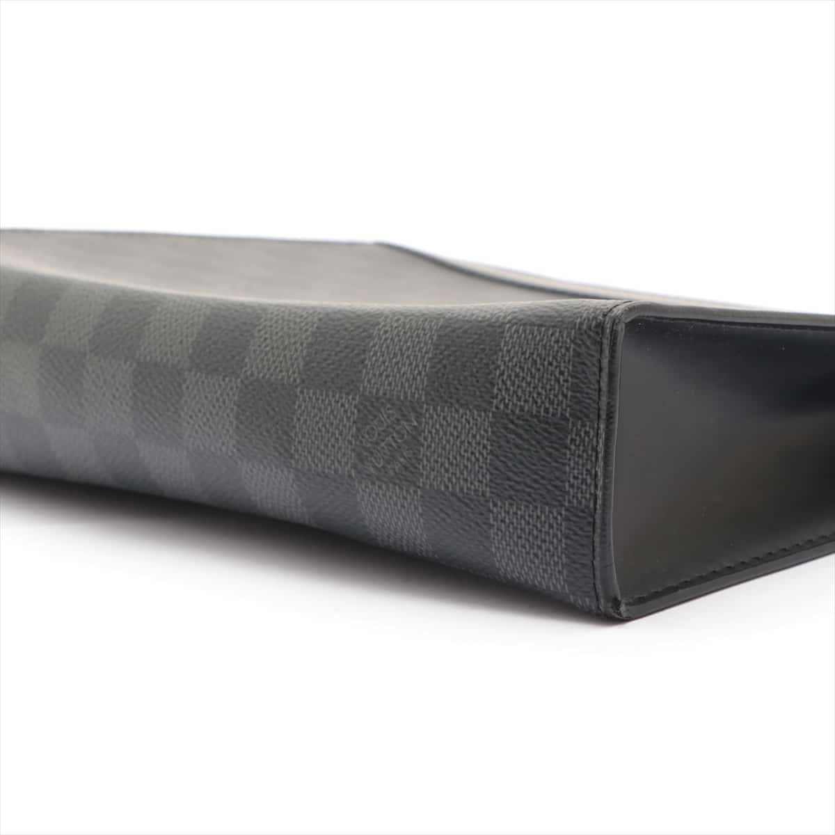 Louis Vuitton Damier graphite Pochette Voyage N41696 Slightly solid inside the pocket