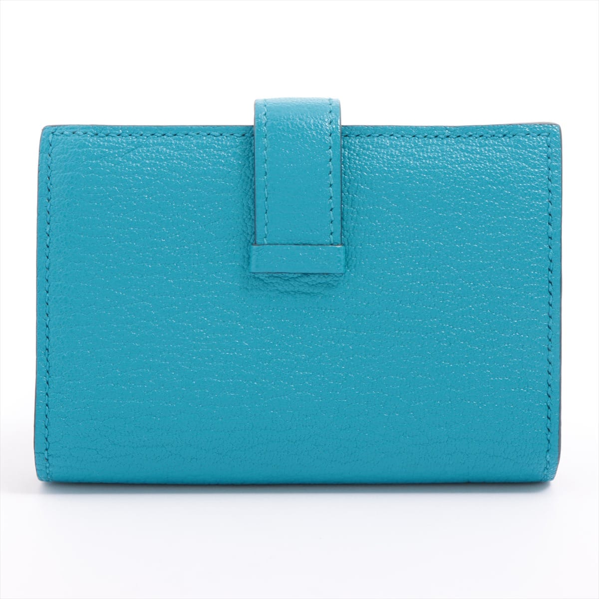 Hermès Bearn Mini Chevre myzore Card case Blue Gold Metal fittings Y: 2020