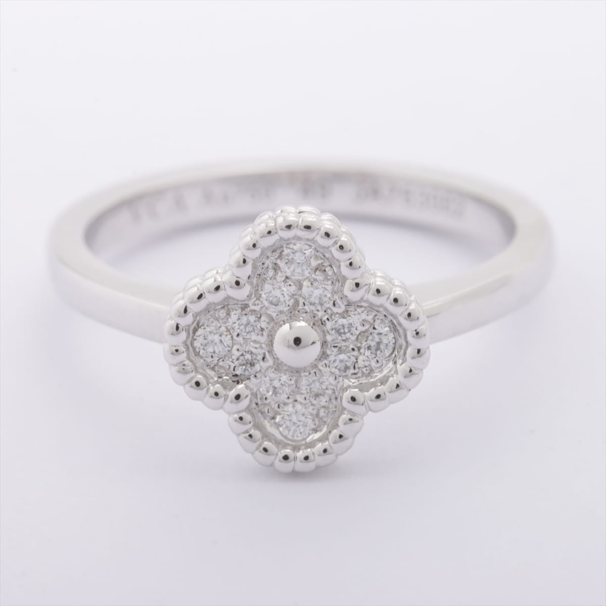 Van Cleef & Arpels Sweet Alhambra diamond rings 750WG 3.3g