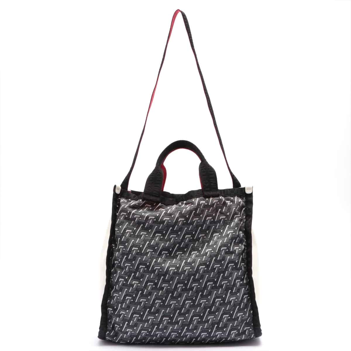 Christian Louboutin Nylon 2way shoulder bag Black There is a penetrating scratch
