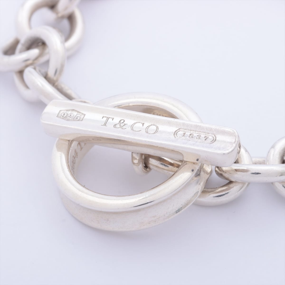 Tiffany 1837 Round Link Toggle Bracelet 925 36.5g Silver