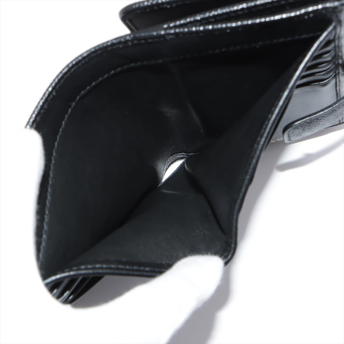 Bvlgari Bvlgari Bvlgari Leather Compact Wallet Black