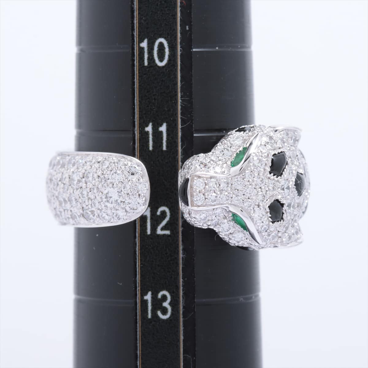 Cartier Panthère Doo Cartier diamond Onyx Emerald rings 750WG 11.9g