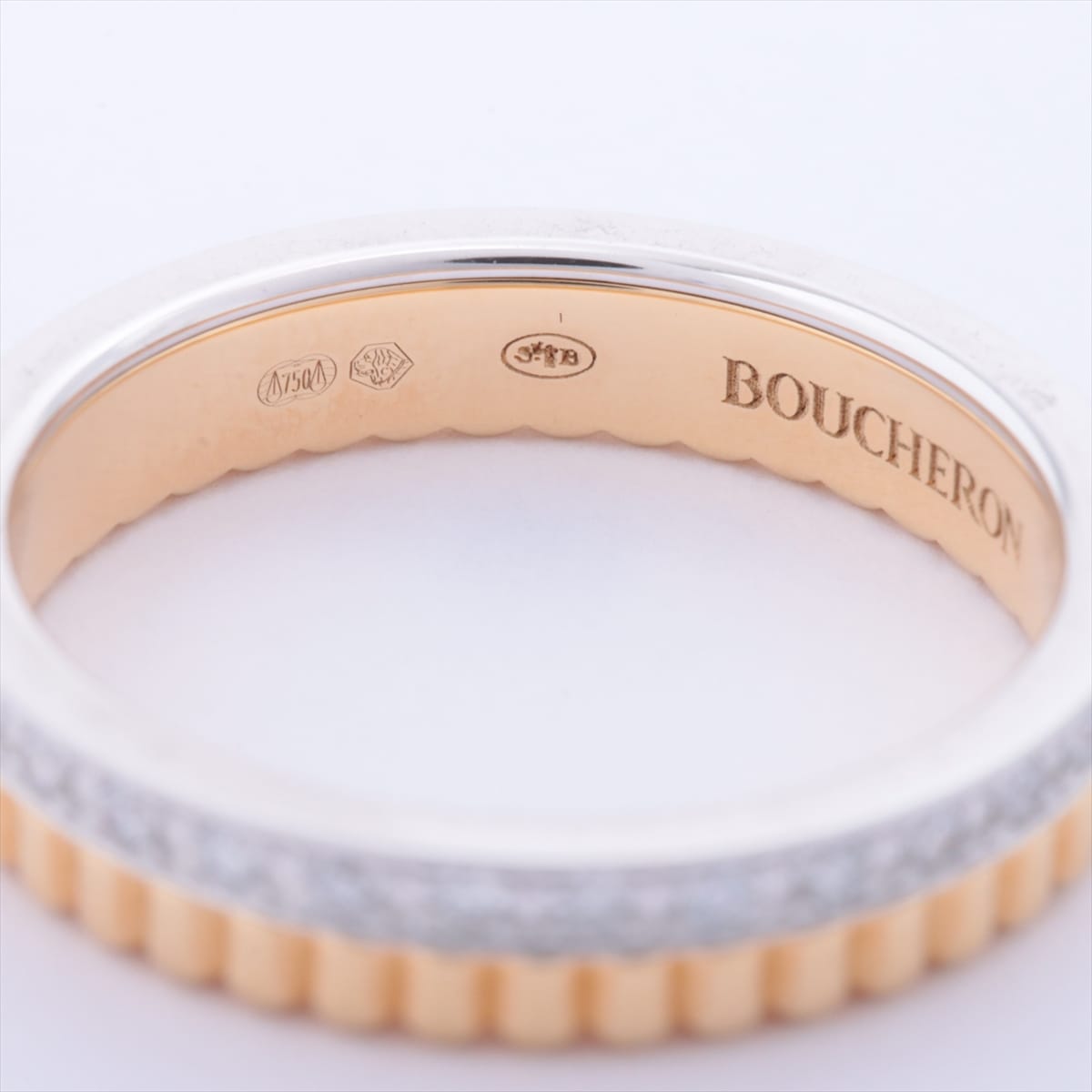 Boucheron Quatre Radiant diamond rings 750YG×WG 3.3g 48