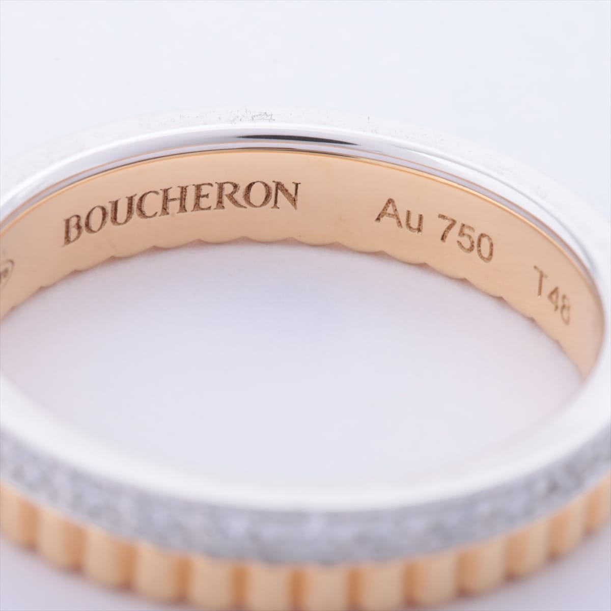 Boucheron Quatre Radiant diamond rings 750YG×WG 3.3g 48