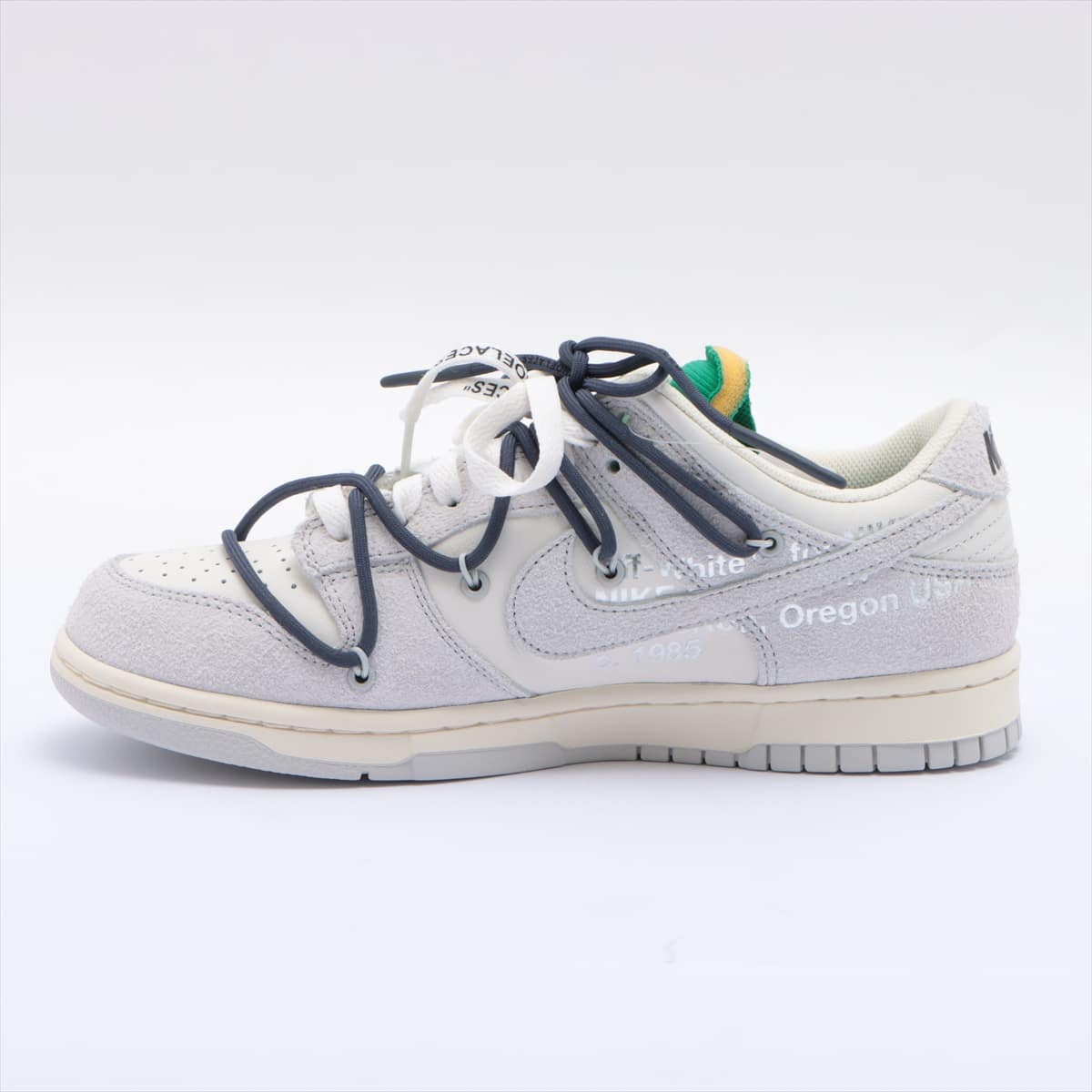 NIKE × OFF-WHITE Leather Sneakers 26.5cm Men's Gray x green Dunk Low The 50 Collection 1 of 50 