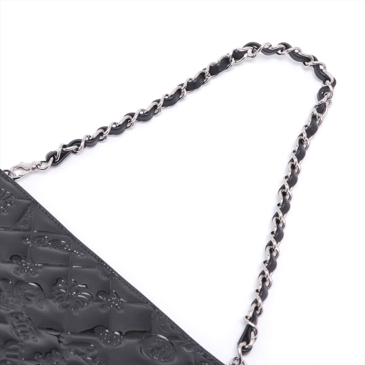 Chanel Icon Line Patent leather Chain handbag Black Silver Metal fittings 13XXXXXX