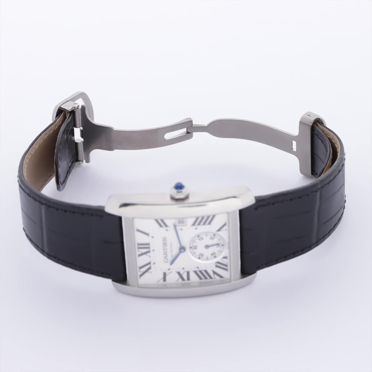 Cartier Tank MC W5330003 SS & leather AT Silver-Face
