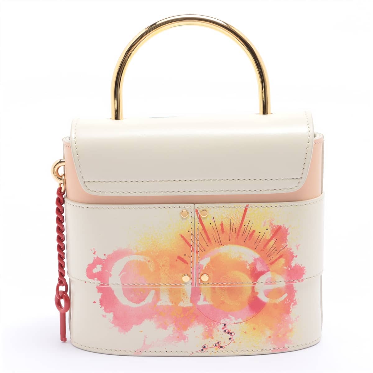 Chloe Abbey Rock Leather 2way handbag White