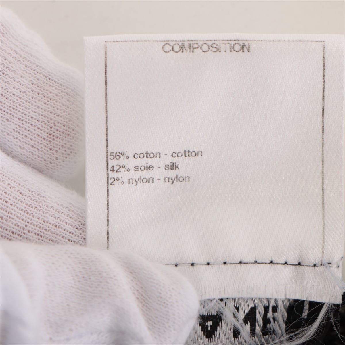 Chanel Coco Mark P37 Cotton & silk Knit dress 42 Ladies' Black  Lion button