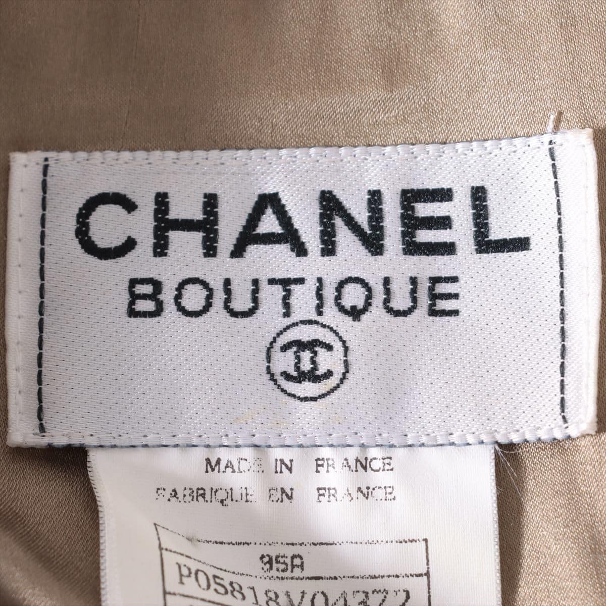 Chanel Coco Button 95A Tweed Ensemble 40 Ladies' Brown