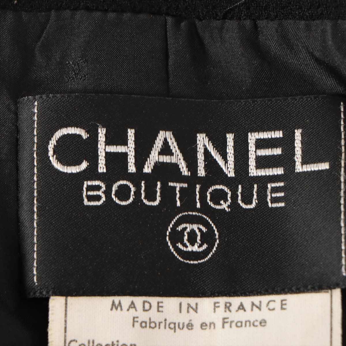 Chanel Coco Button Wool Setup 34 Ladies' Black  20331