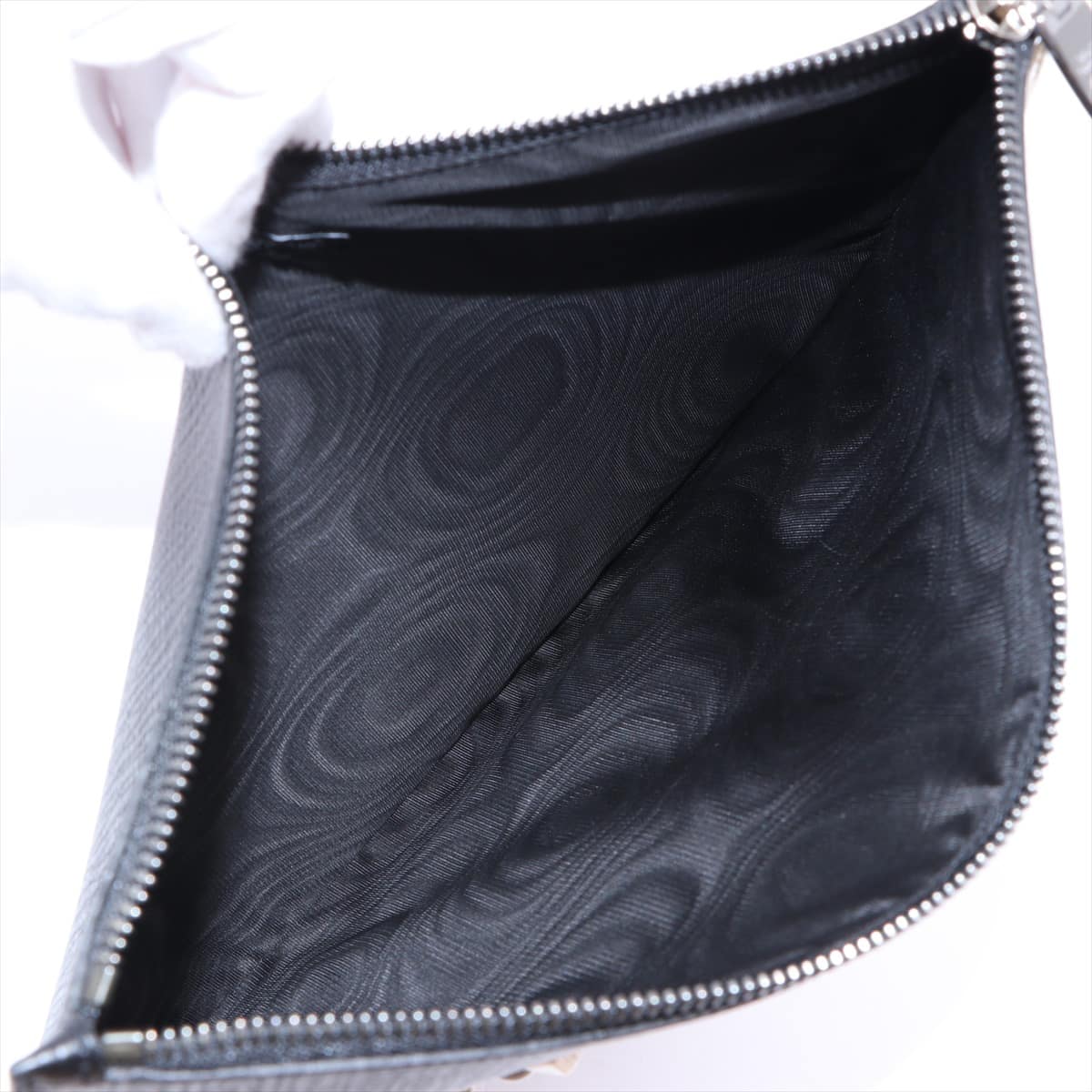 Dolce & Gabbana Studs Leather Clutch bag Black