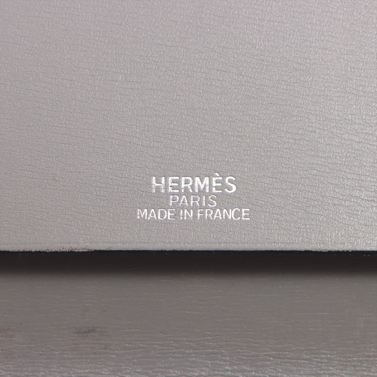 Hermès Agenda PM Veau Tadelakt Notebook cover Grey Silver Metal fittings □E: 2001