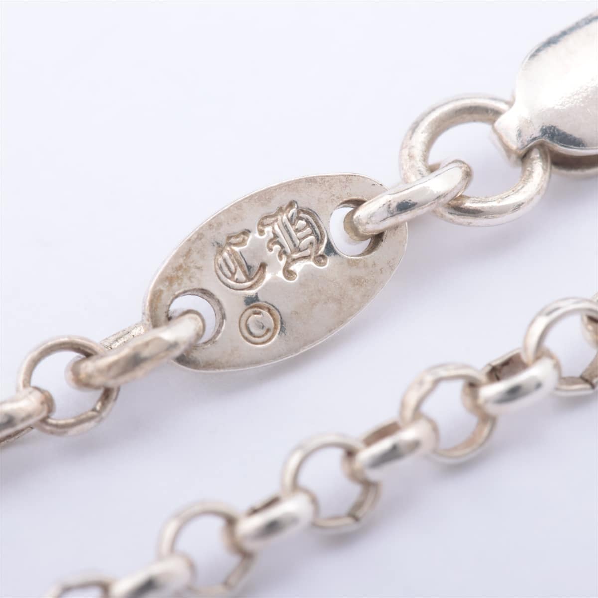 Chrome Hearts CH Cross Baby fat charms Necklace 925 7.3g With invoice 1P diamond