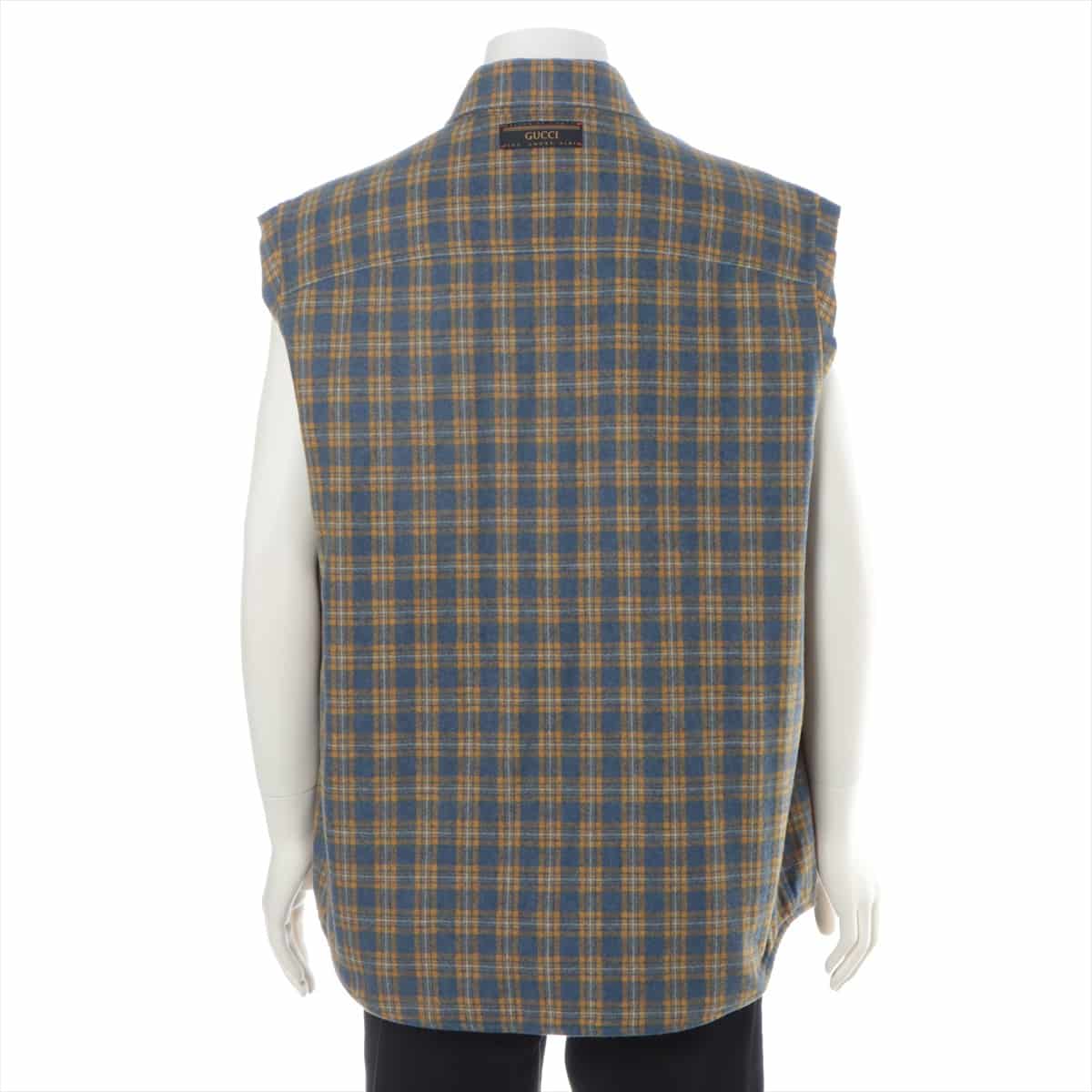 Gucci 20SS Wool & nylon Vest 48 Men's Yellow × Blue  591241