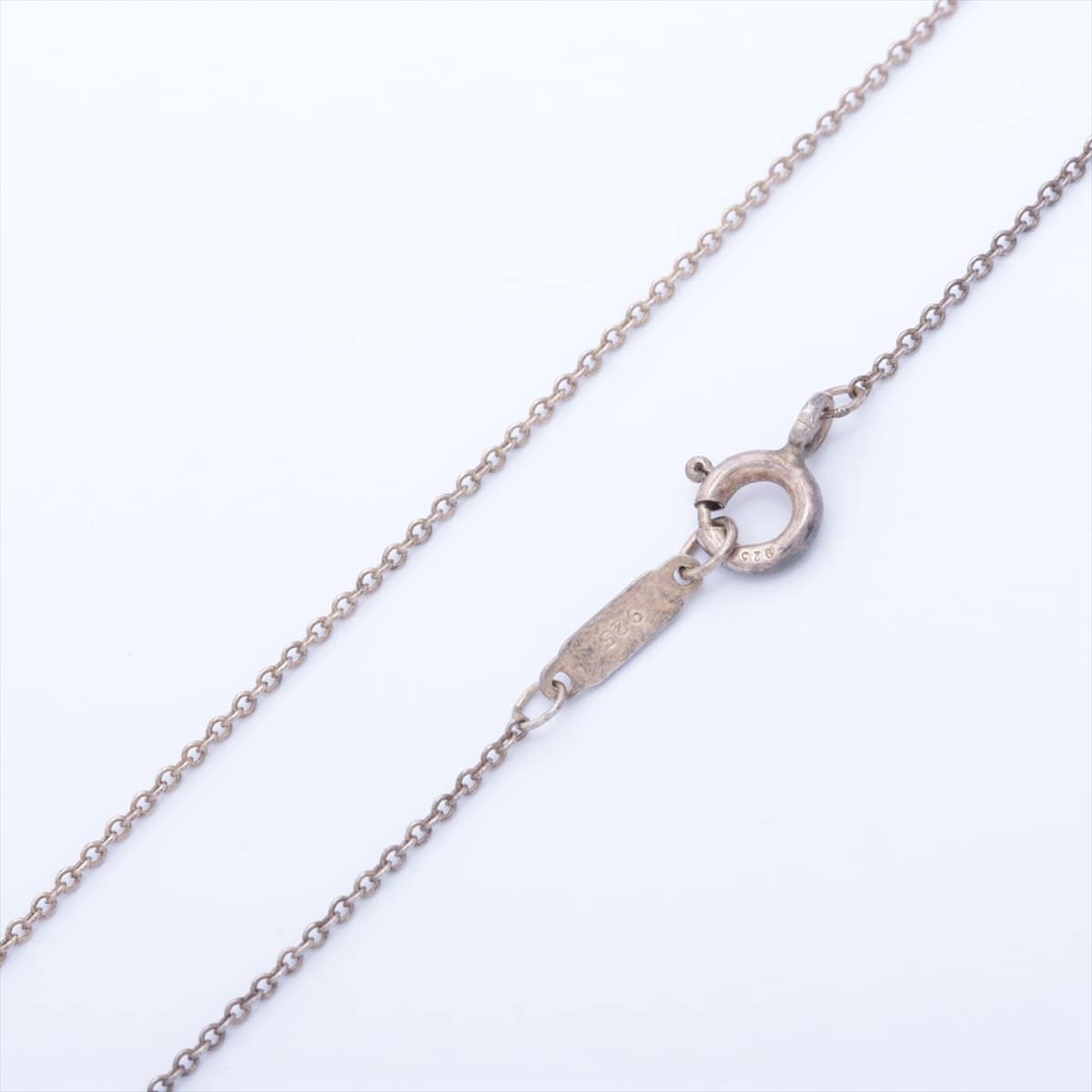Tiffany Atlas open square Necklace 925 4.4g Silver
