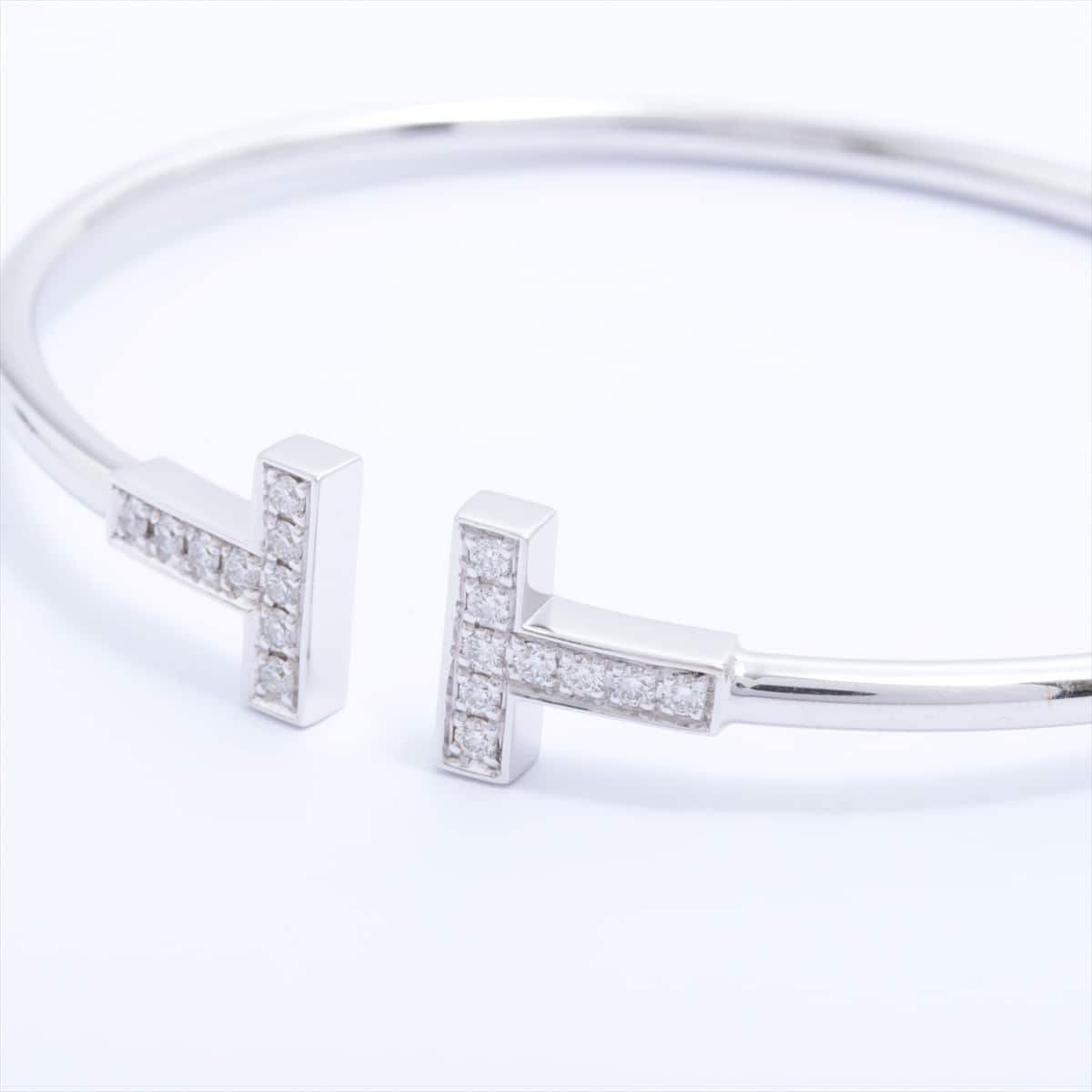 Tiffany T Wire diamond Bracelet 750 WG 8.5g