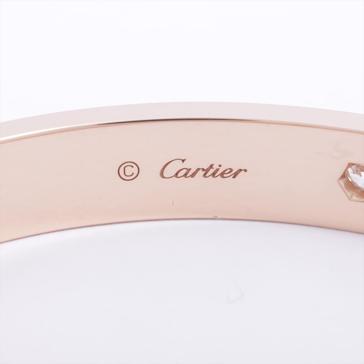 Cartier Love half diamond Bracelet 750 PG 32.1g 17