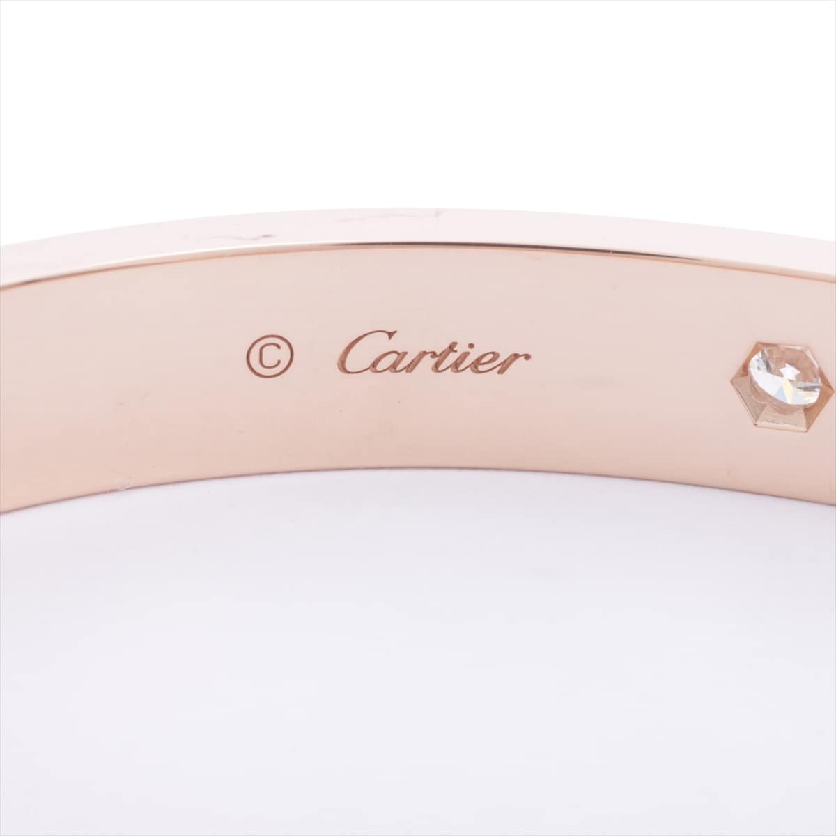 Cartier Love half diamond Bracelet 750 PG 31.9g 17
