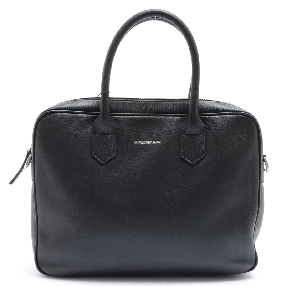 Emporio Armani Leather 2WAY Businessbag Black