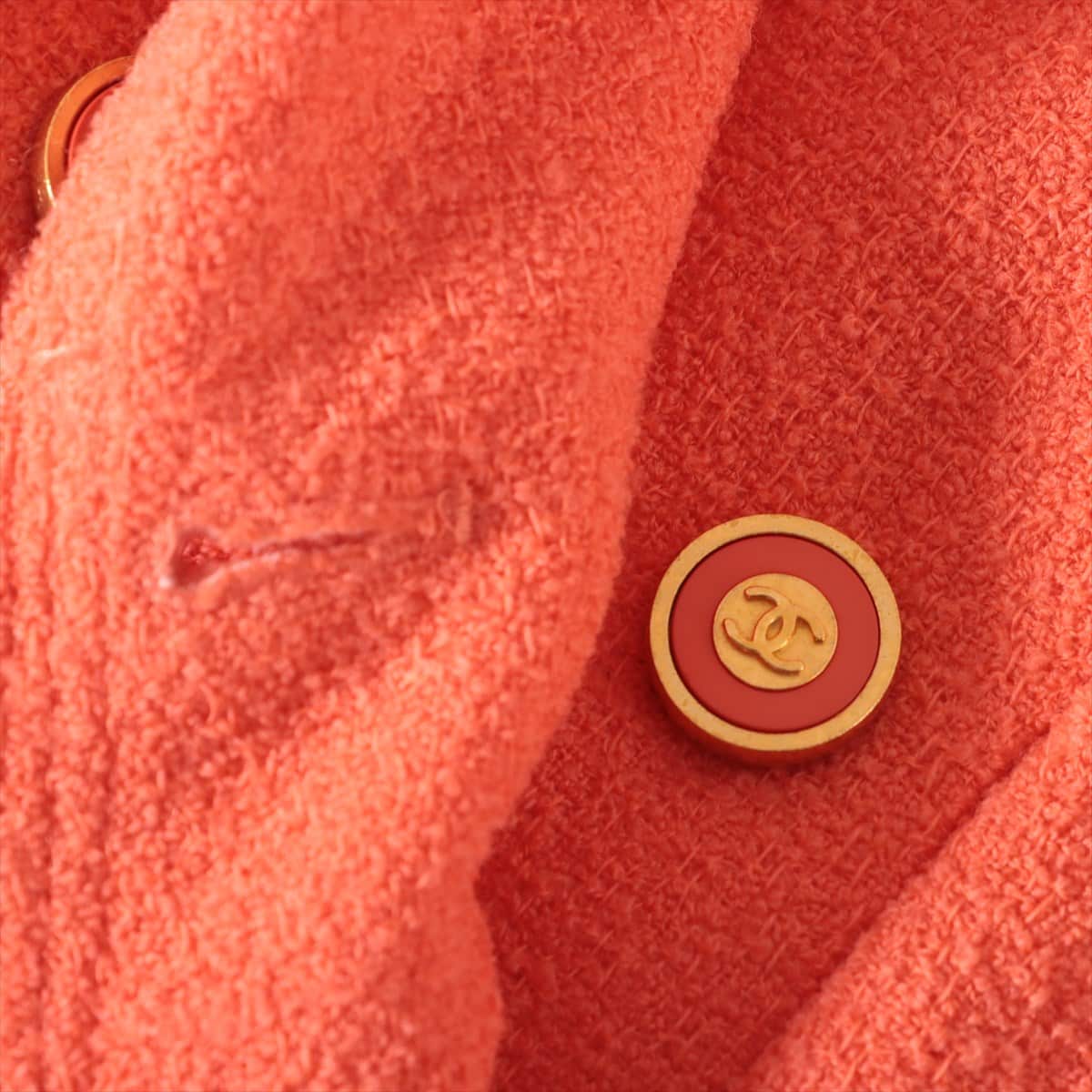 Chanel Coco Button 96C Wool & nylon Setup 38 Ladies' Orange