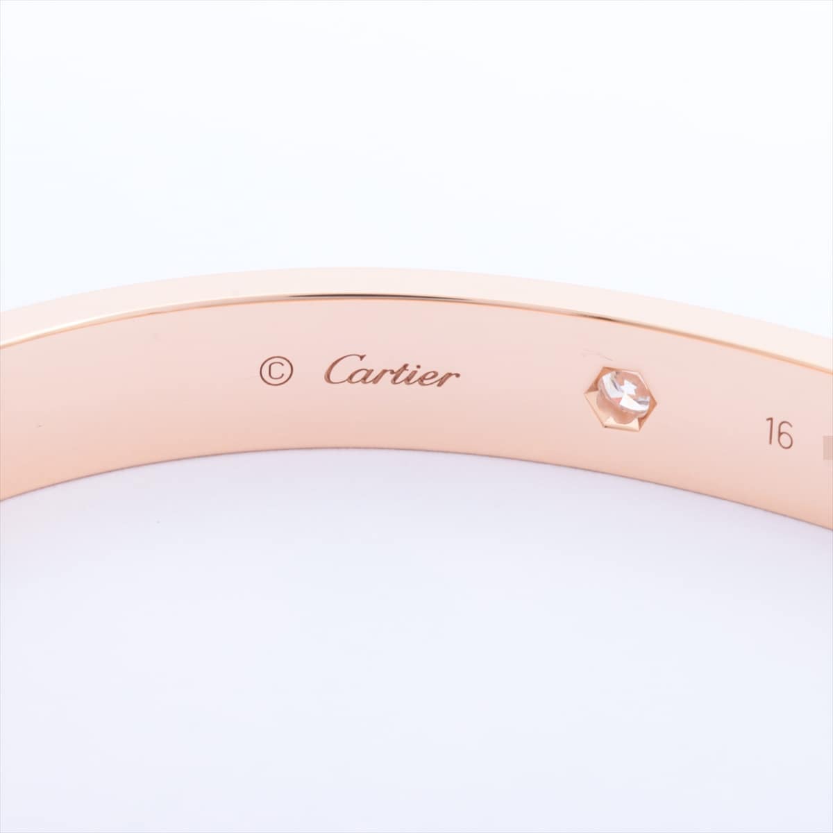 Cartier Love half diamond Bracelet 750 PG 31.0g 16